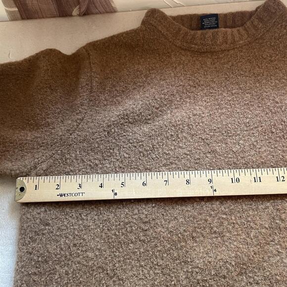Vintage Y2K Lands End Sweater Women Medium Brown Merino Wool Blend Pullover Top - Picture 5 of 10